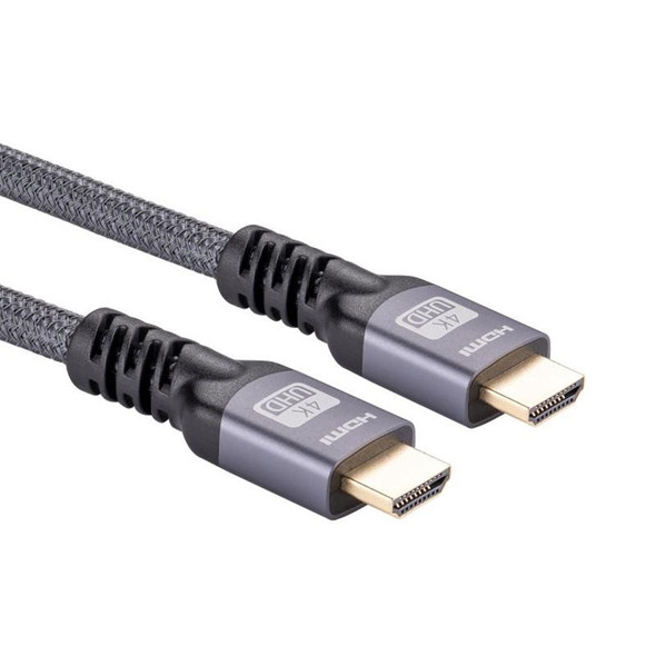 HDMI 2.0 Male to HDMI 2.0 Male 4K Ultra-HD Braided Adapter Cable, Cable Length:10m(Grey)