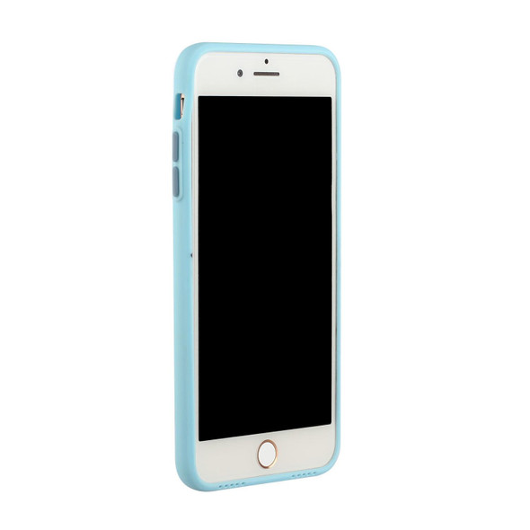 Card Slot Design Shockproof TPU Protective Case - iPhone 8 & 7(Sky Blue)