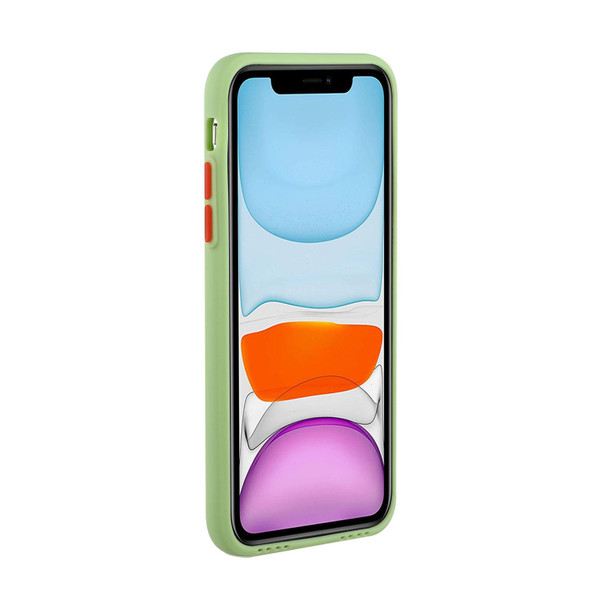 Card Slot Design Shockproof TPU Protective Case - iPhone 11(Green)