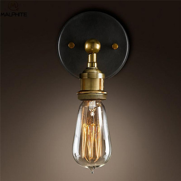 40W Vintage Wrought Iron Industrial Home Decoration Lighting Single Head Wall Lamp without Bulbs