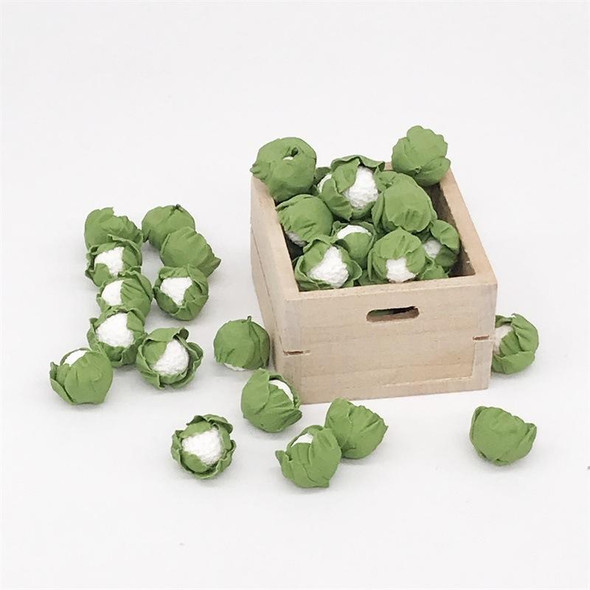 15 PCS / 3 Packs 1:12 Mini Doll House Miniature Kitchen Scene Decoration Green Cabbage(Green)