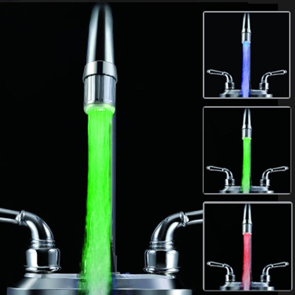 2 PCS LED Faucet Color Changing Luminous Faucet, Specification: Temperature Control Three Colors