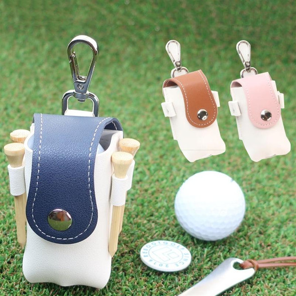 2 PCS Splicing Leatherette Portable Mini Golf Protective Bag(Brown)