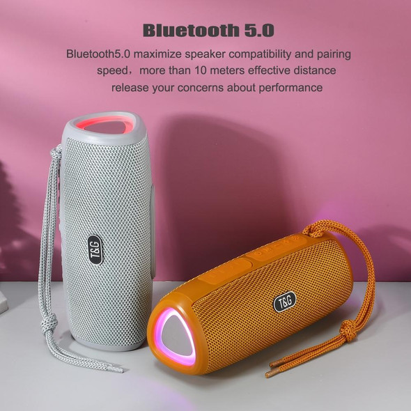 T&G TG344 Portable LED Light TWS Wireless Bluetooth Speaker(Orange)