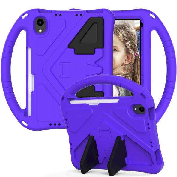 EVA Flat Anti Falling Protective Tablet Case Shell with Holder - iPad mini 6 2021(Purple)