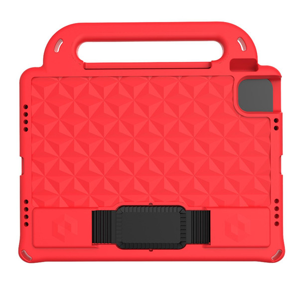iPad Air 4 10.9 2020 Diamond Series EVA Anti-Fall Shockproof Sleeve Protective Shell Case with Holder & Strap(Red)