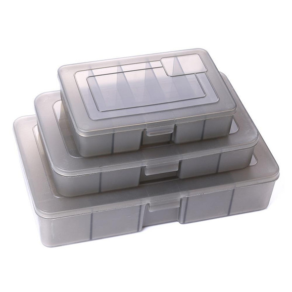 4 PCS HENGJIA qt051 5 Grids Fishing Tackle Box Storage Box, Size: Medium