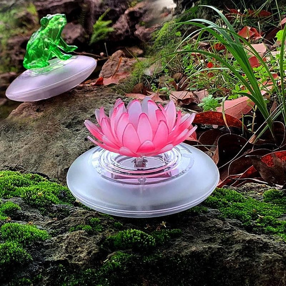Outdoor Solar Water Floating Light Colorful Pond Decorative Lamp(Lotus)