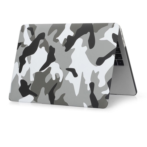 Camouflage Pattern Laptop Water Decals PC Protective Case - Macbook Pro 15.4 inch A1286(Grey Camouflage)