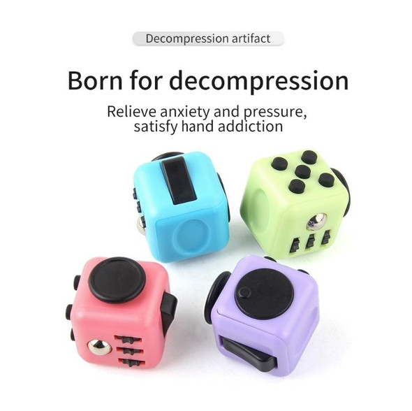 3 PCS Cube Decompression Toys - Adults & Children Unlimited Dice Vent Toys, Colour: Green