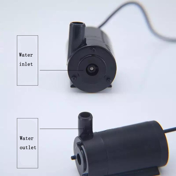 5 PCS Quiet Mini Horizontal Vertical Submersible Pump, Style: Black Vertical