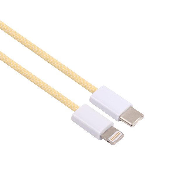 12W PD USB-C / Type-C to 8 Pin Data Cable, Cable Length: 1m(Yellow)