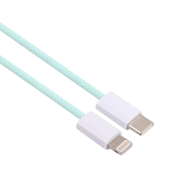 20W PD USB-C / Type-C to 8 Pin Data Cable, Cable Length: 1m(Green)