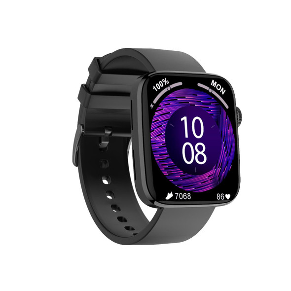 DT1 1.8 inch Color Screen Smart Watch, Silicone Watchband,IP68 Waterproof,Support GPS Track/Bluetooth Call/Heart Rate Monitoring/Blood Pressure Monitoring/Sleep Monitoring/Female Menstrual Cycle(Blac