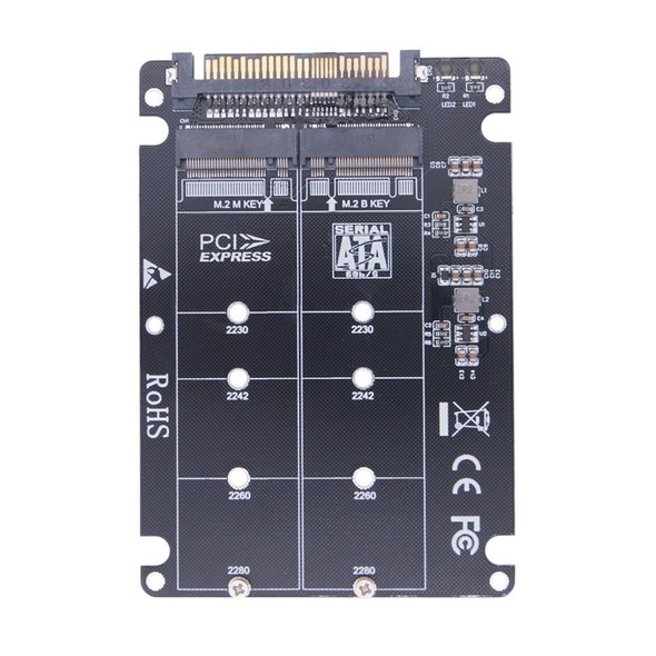 2 Ports NGFF M.2 NVME to U.2 SFF-8639 Adapter Card