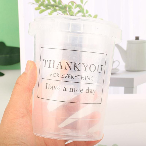 100 Packs Thank You Drink Bottle Sticker Transparent Self-Adhesive Baking Sticker Label