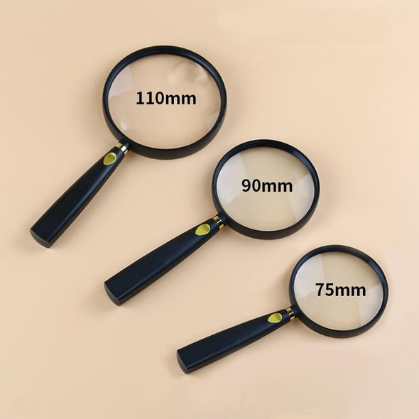 2 PCS Children Science Education Elderly Reading Hand-Held Magnifying Glass, Specification: 110mm