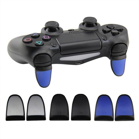 2 Pairs Gamepad Extended Buttons L2R2 Buttons Suitable - PS4(Black)