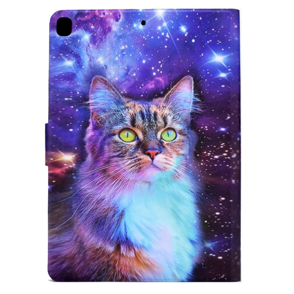 Electric Pressed TPU Leatherette Tablet Case - iPad 10.2 2021 / 2020(Star Cat)