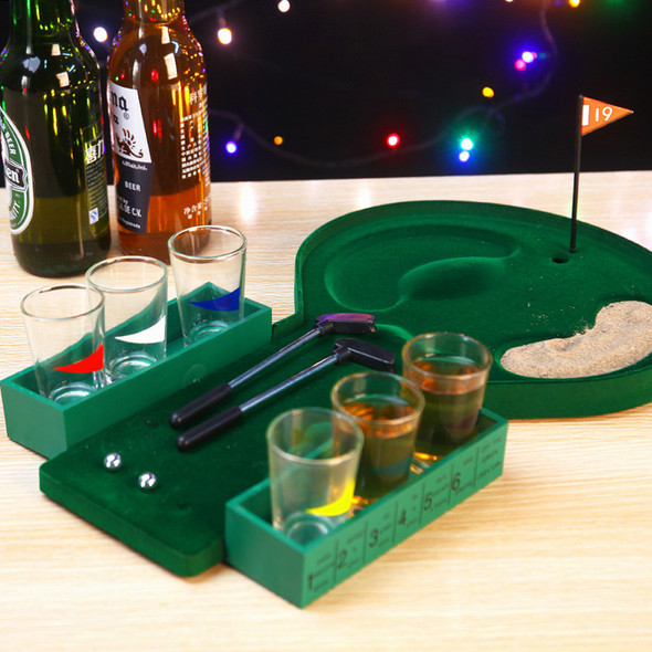 Mini Golf Drinking Game Set - Fun Party Game with Shot Glasses