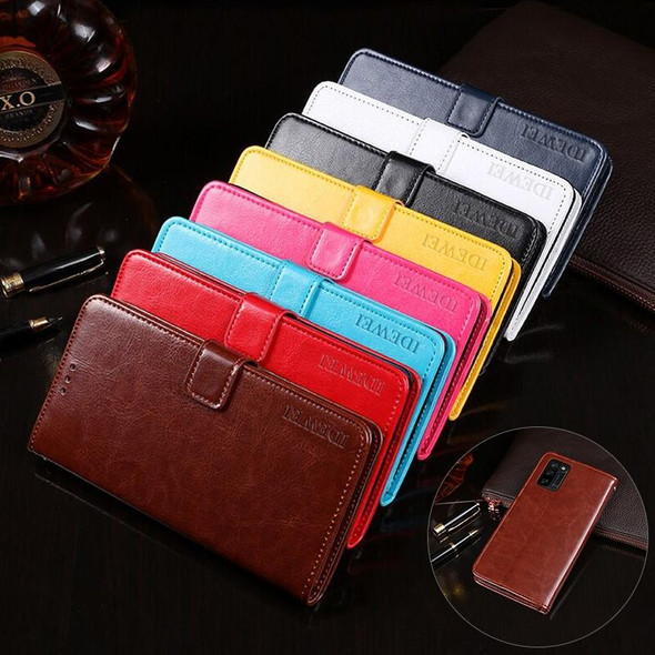 Blackview A100 idewei Crazy Horse Texture Horizontal Flip Leatherette Case with Holder & Card Slots & Wallet(Black)