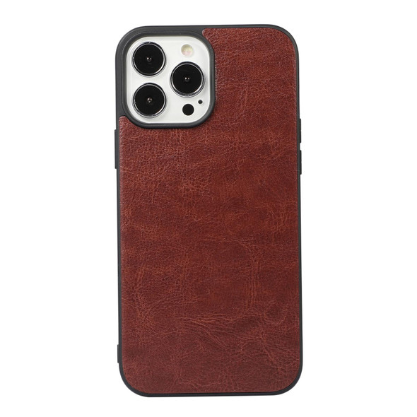 Crazy Horse Texture PU Phone Case - iPhone 13 Pro(Coffee)