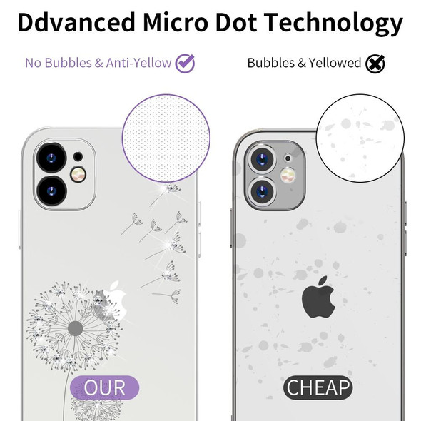Ultra-thin Electroplating Dandelion Pattern Protective Case - iPhone 11(Silver)