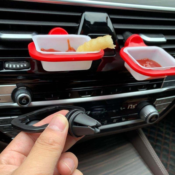 3 PCS  Car Sauce Rack Ketchup Fries Seasoning Box,Random Color Delivery