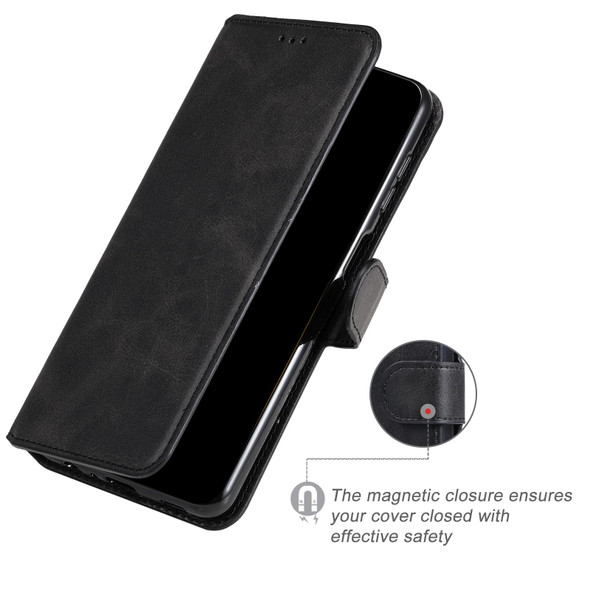 Motorola Moto Edge 20 Lite Classic Calf Texture PU + TPU Horizontal Flip Leather Case with Holder & Card Slots & Wallet(Black)