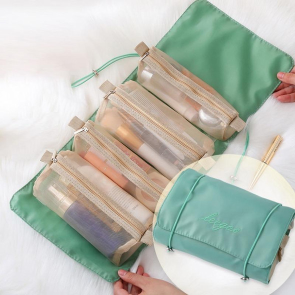 4 In 1 Women Travel Portable Waterproof Mesh Cosmetic Bag(Green)