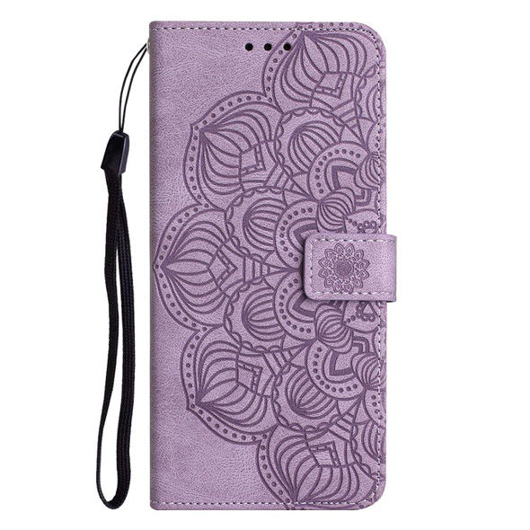 Mandala Embossed Flip Leather Phone Case - iPhone 7 Plus / 8 Plus(Purple)