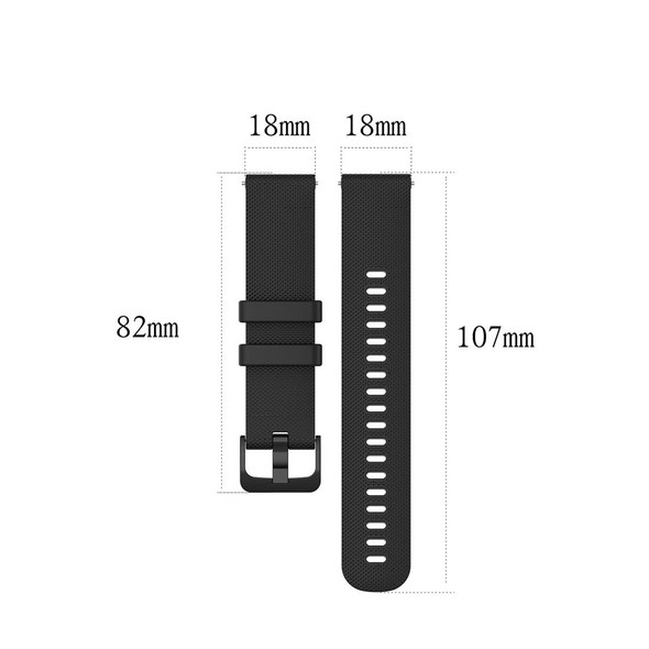 Garmin Silicone Smart Watch Watch Band, Size:18mm Universal(Black)