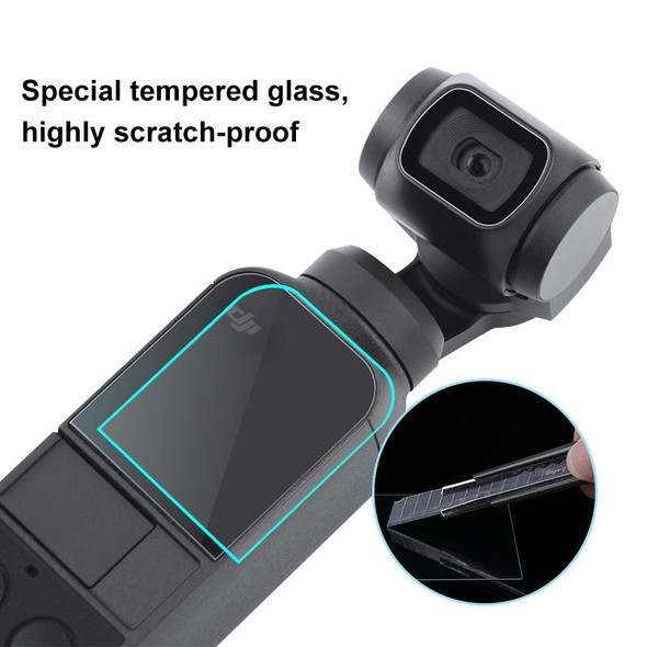 PULUZ 9H 2.5D HD Tempered Glass Lens Protector + Screen Film for DJI OSMO Pocket Gimbal