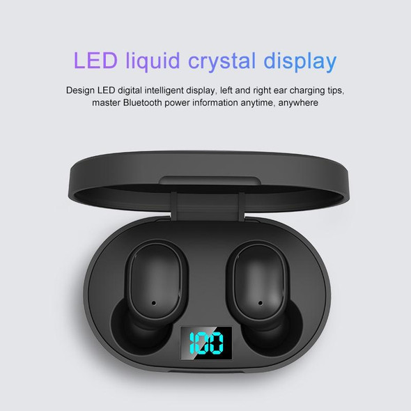 E6S LED Display Wireless Earphone TWS  Bluetooth V5.0 Headsets Waterproof Bluetooth Earbuds