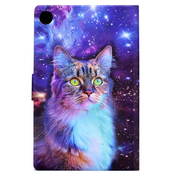 Samsung Galaxy Tab A8 10.5 2021 Electric Pressed TPU Leather Tablet Case(Star Cat)