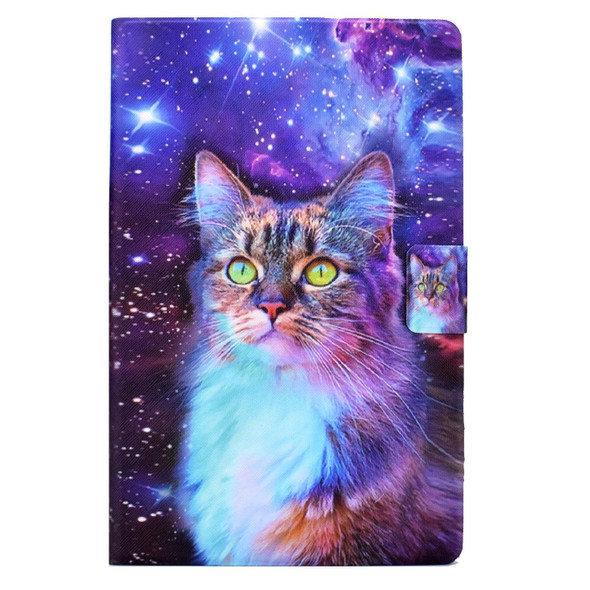 Samsung Galaxy Tab A8 10.5 2021 Electric Pressed TPU Leather Tablet Case(Star Cat)
