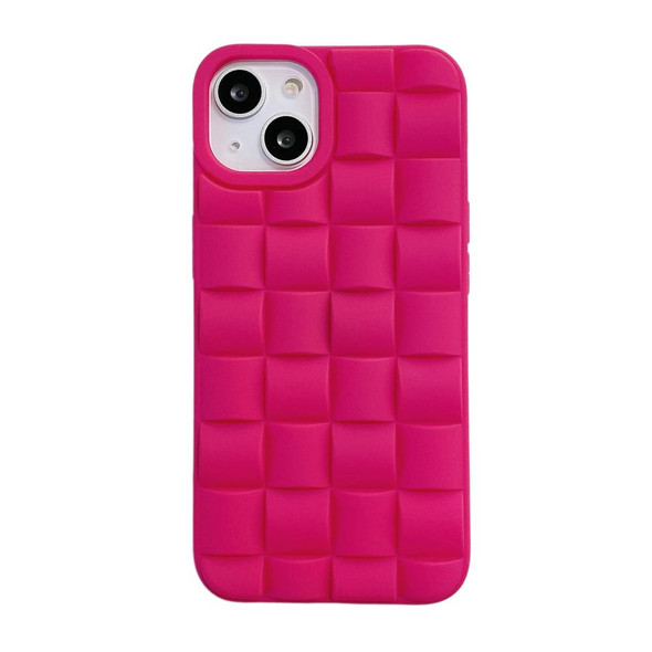 Weave Texture TPU Phone Case - iPhone 13 Pro(Rose Red)