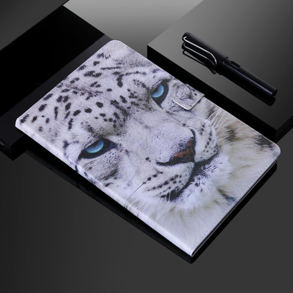 Painted Pattern Horizontal Flip Leather Case with Holder & Card Slots & Wallet & Sleep / Wake-up Function - iPad Air 2022 / 2020 10.9 /iPad Pro 11 2020 / 2018(White Leopard)