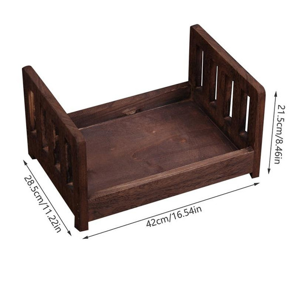 100 Days Old Wooden Bed - Newborns Children Photography Props(White)