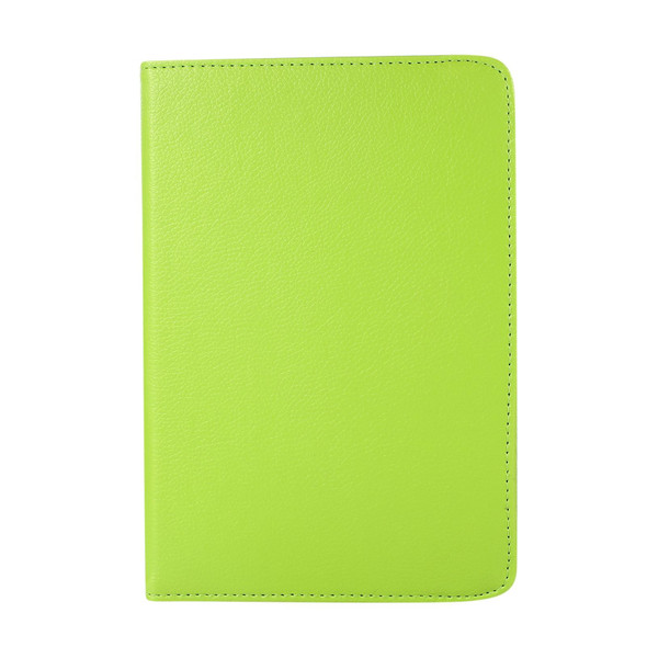 360 Degree Rotation Litchi Texture Flip Leatherette Tablet Case with Holder - iPad mini 6(Green)