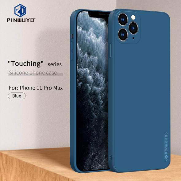 PINWUYO Sense Series Liquid Silicone TPU Mobile Phone Case - iPhone 11 Pro Max(Blue)