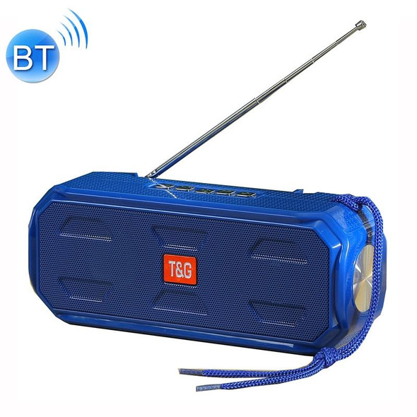 T&G TG280 Solar Power Charging Bluetooth Speakers with Flashlight, Support TF Card / FM / 3.5mm AUX / U Disk / Hands-free Call(Blue)