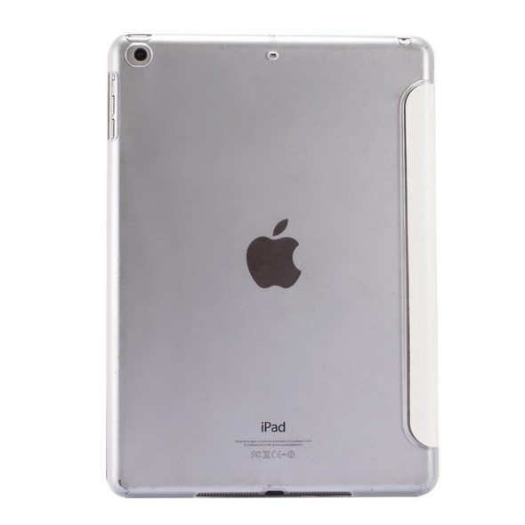 iPad 9.7 (2018) & iPad 9.7 inch (2017) & iPad Air Silk Texture Horizontal Flip Leather Case with Three-folding Holder(White)