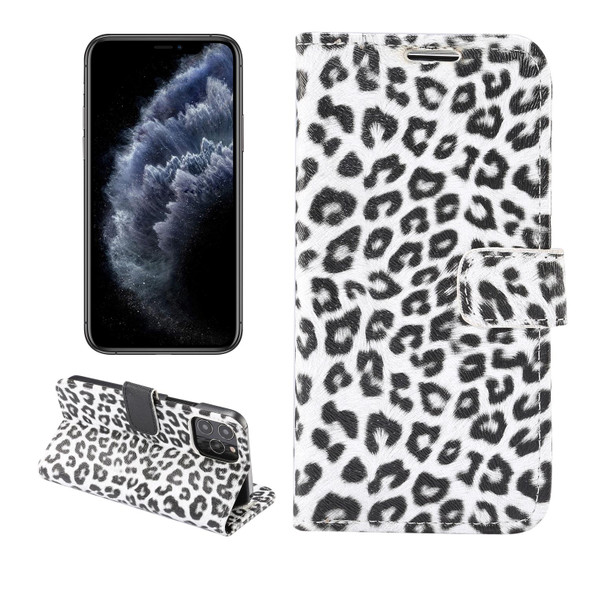 Leopard Pattern Horizontal Flip PC + PU Leather Case with Holder & Card Slots & Wallet - iPhone 13 Pro(White)