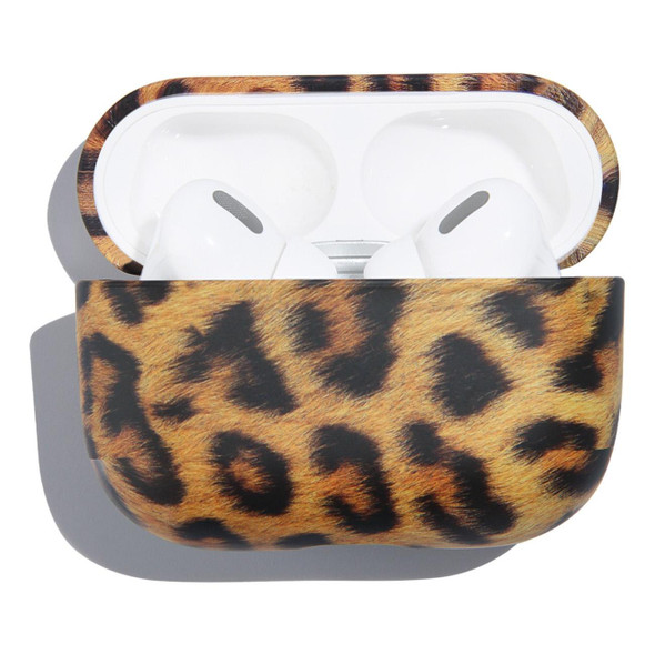 Anti-fall Wireless Earphone PC Protective Case - AirPods Pro(Brown Leopard Texture)