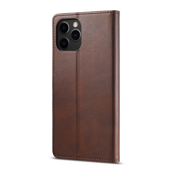 LC.IMEEKE Calf Texture Horizontal Flip Leather Case with Holder & Card Slots & Wallet - iPhone 13 Pro Max(Brown)