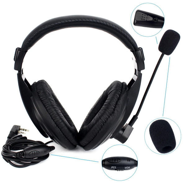 RETEVIS R-114 2 Pin K Head VOX Headset  Earphone Microphone
