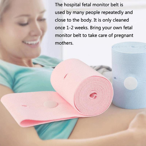 2 PCS TH20150808 Fetal Monitoring Belt Widened Pregnant Women Check-up Adjustable Buttonhole Elastic Strap Monitoring Belt, Size: 6x130cm(Pink)