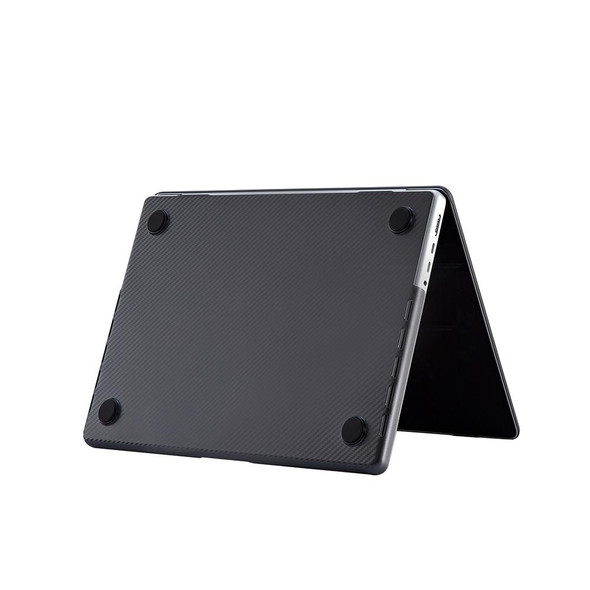 Carbon Fiber Textured Plastic Laptop Protective Case - MacBook Pro 13.3 inch A1706 / A1708 / A1989 / A2159 / A2338(Black)