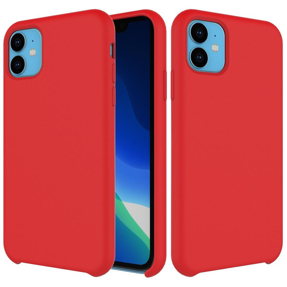 Solid Color Liquid Silicone Shockproof Case - iPhone 11(Red)